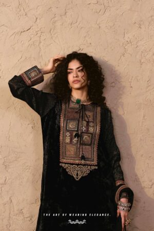 My Fashion Road Aiqa Nooren Party Wear Velvet Designer Suits | A-3