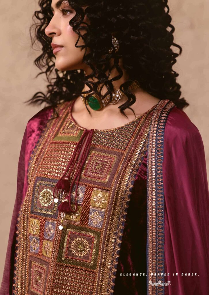 My Fashion Road Aiqa Nooren Party Wear Velvet Designer Suits | A-2