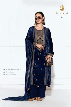 My Fashion Road Aiqa Rubaab Premium Designs Velvet Suit | G-2