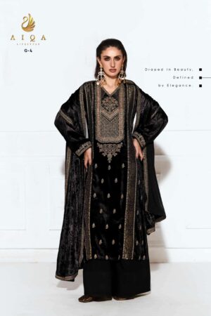 My Fashion Road Aiqa Rubaab Premium Designs Velvet Suit | G-4