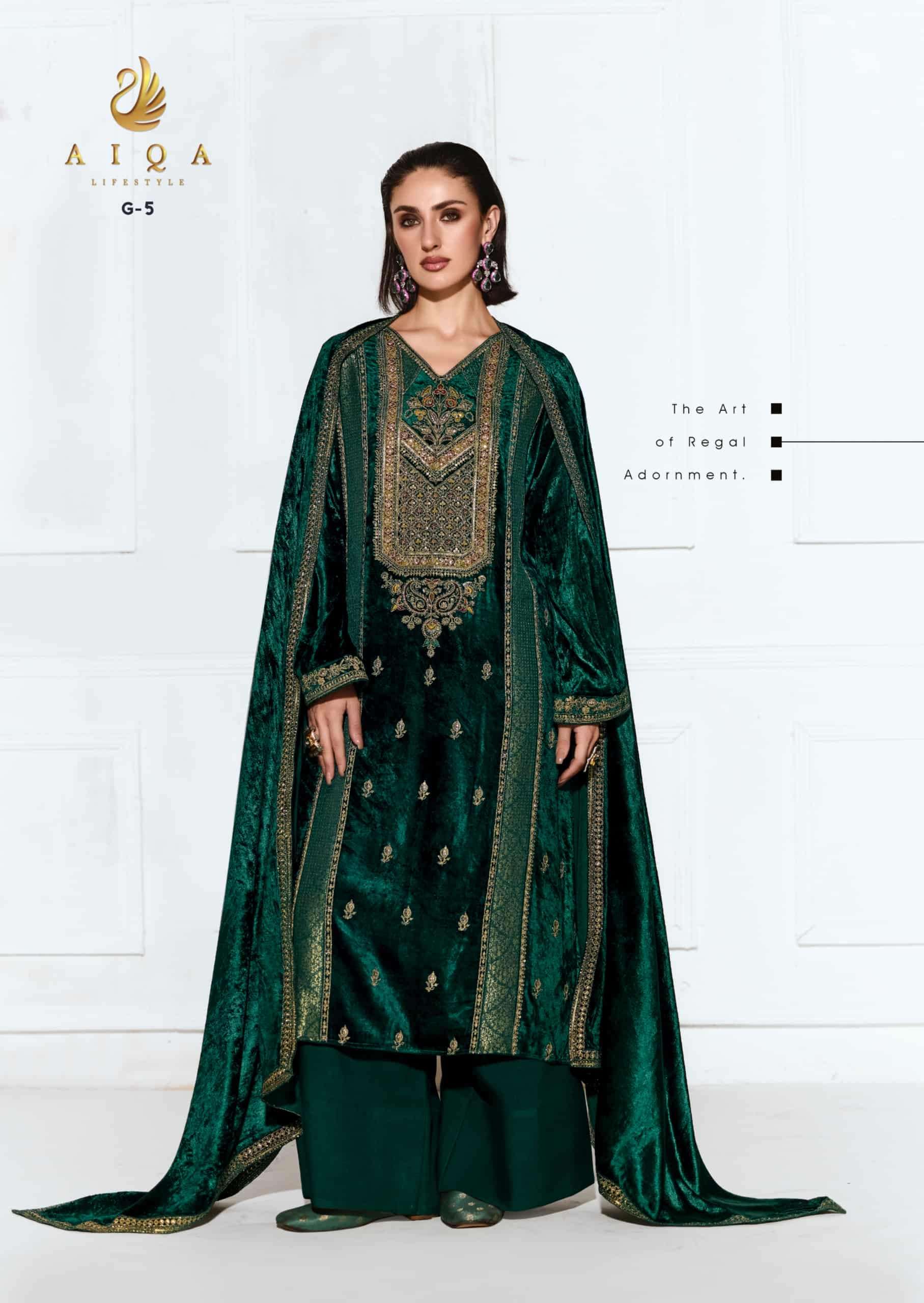 My Fashion Road Aiqa Rubaab Premium Designs Velvet Suit | G-5 My Fashion Road Aiqa Rubaab Premium Designs Velvet Suit | G-5