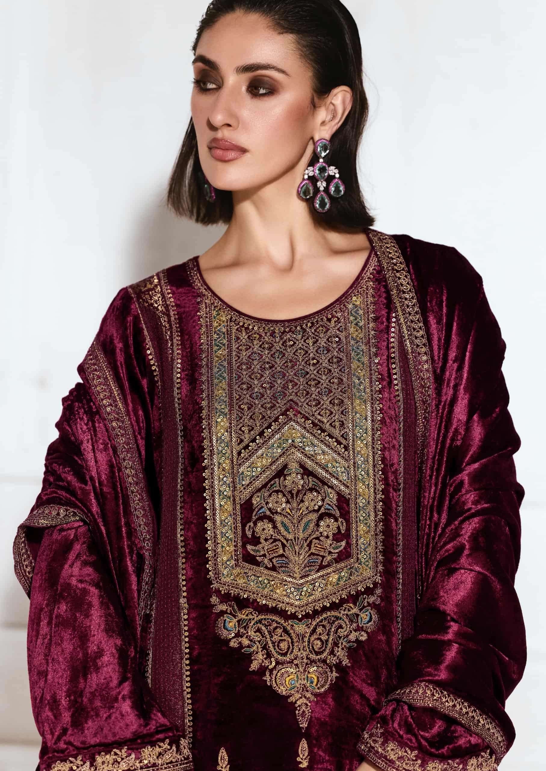 My Fashion Road Aiqa Rubaab Premium Designs Velvet Suit | G-6 My Fashion Road Aiqa Rubaab Premium Designs Velvet Suit | G-6