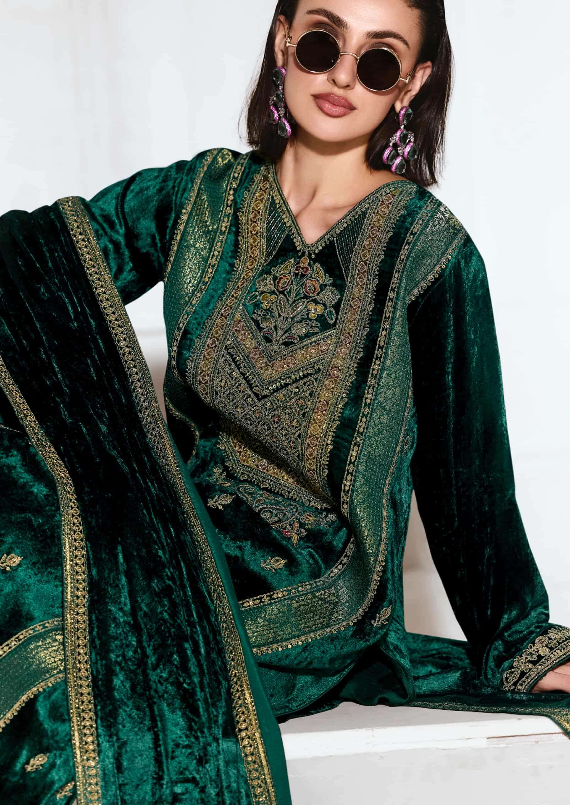 My Fashion Road Aiqa Rubaab Premium Designs Velvet Suit | G-5 My Fashion Road Aiqa Rubaab Premium Designs Velvet Suit | G-5