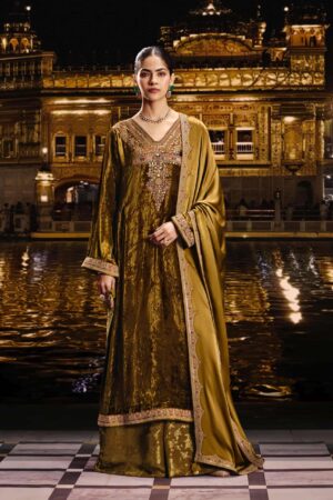 My Fashion Road Aiqa Sabr Latest Designer Velvet Dress | D-3