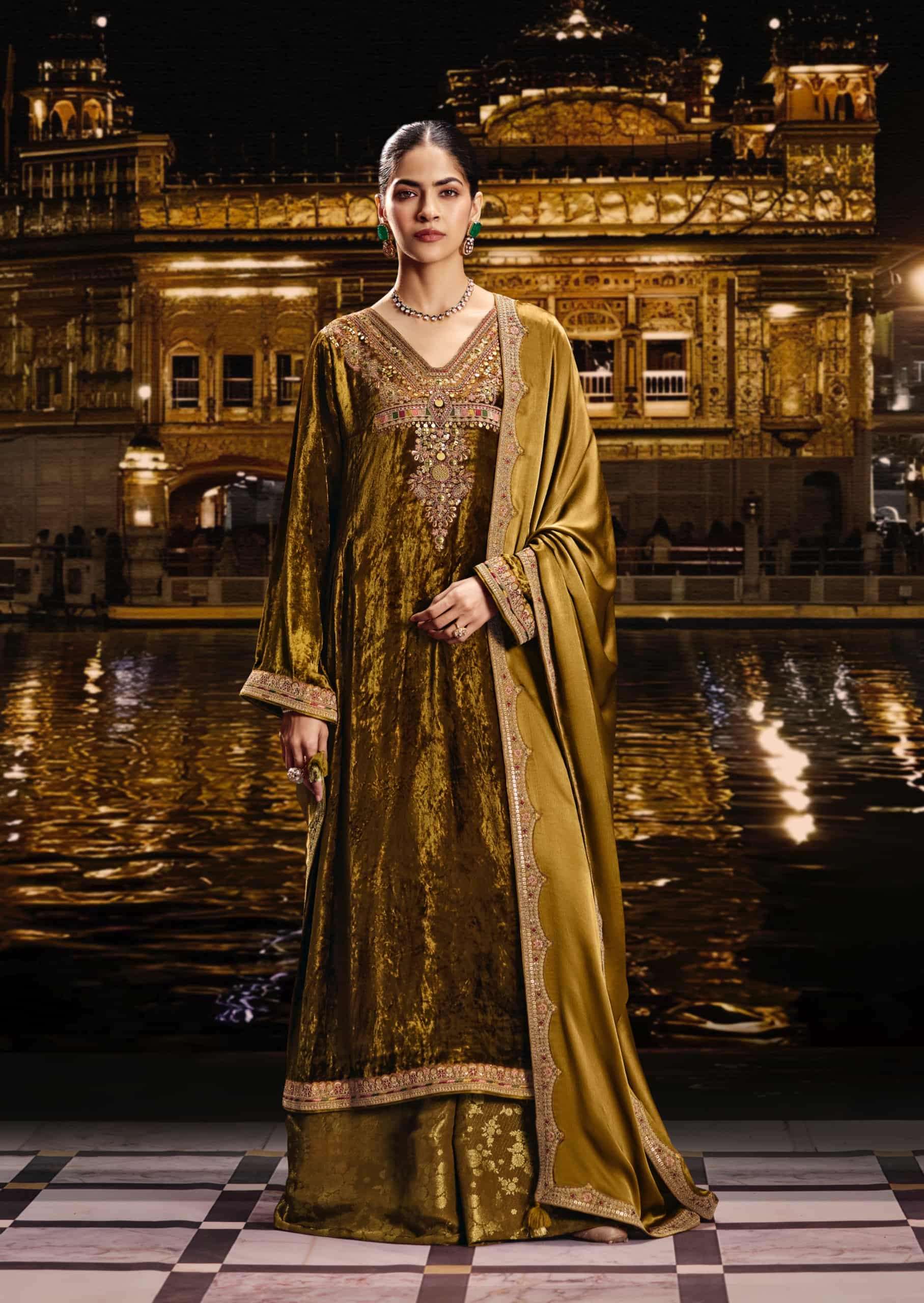 My Fashion Road Aiqa Sabr Latest Designer Velvet Dress | D-3 My Fashion Road Aiqa Sabr Latest Designer Velvet Dress | D-3