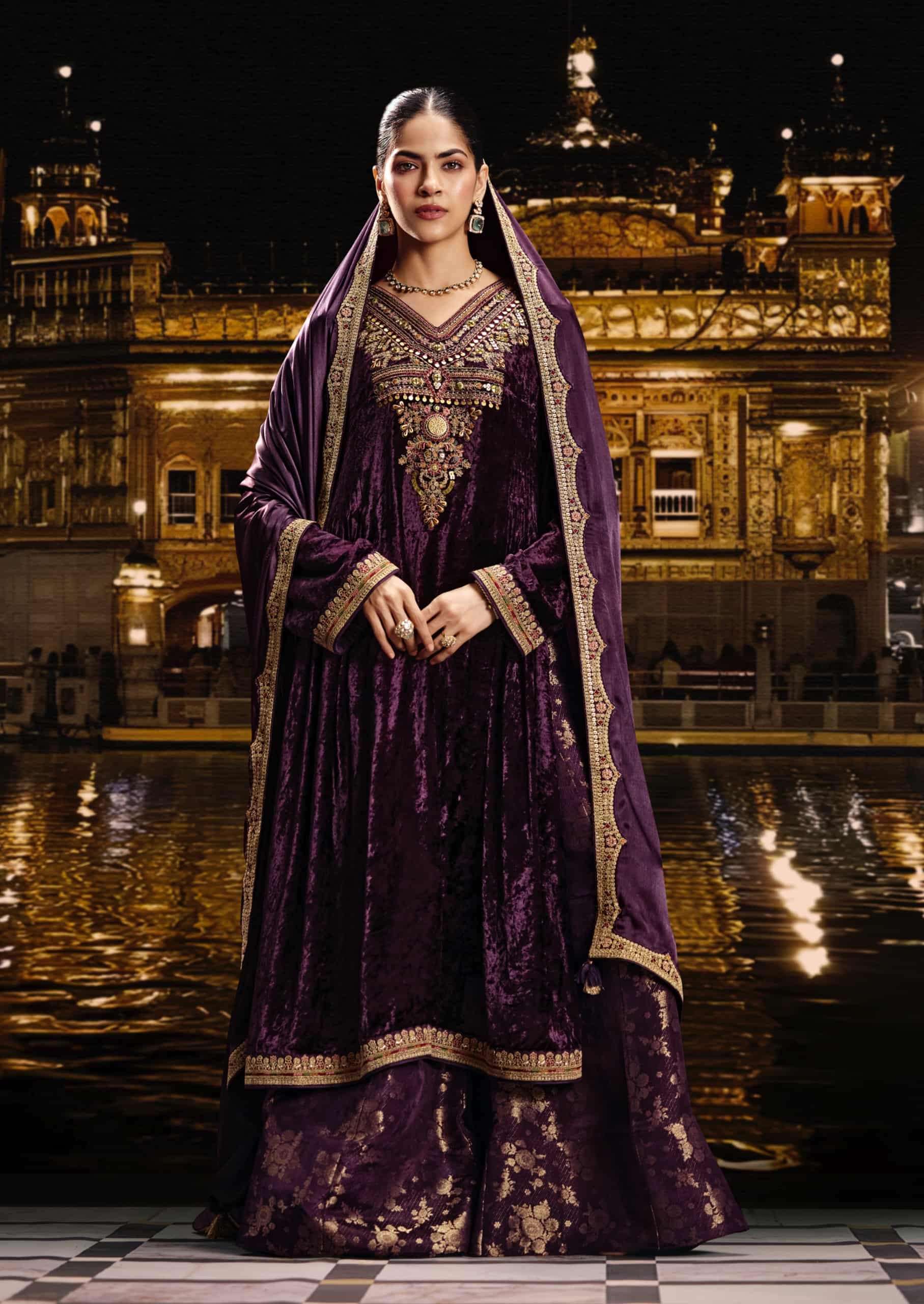 My Fashion Road Aiqa Sabr Latest Designer Velvet Dress | D-1 My Fashion Road Aiqa Sabr Latest Designer Velvet Dress | D-1