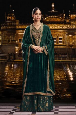My Fashion Road Aiqa Sabr Latest Designer Velvet Dress | D-2