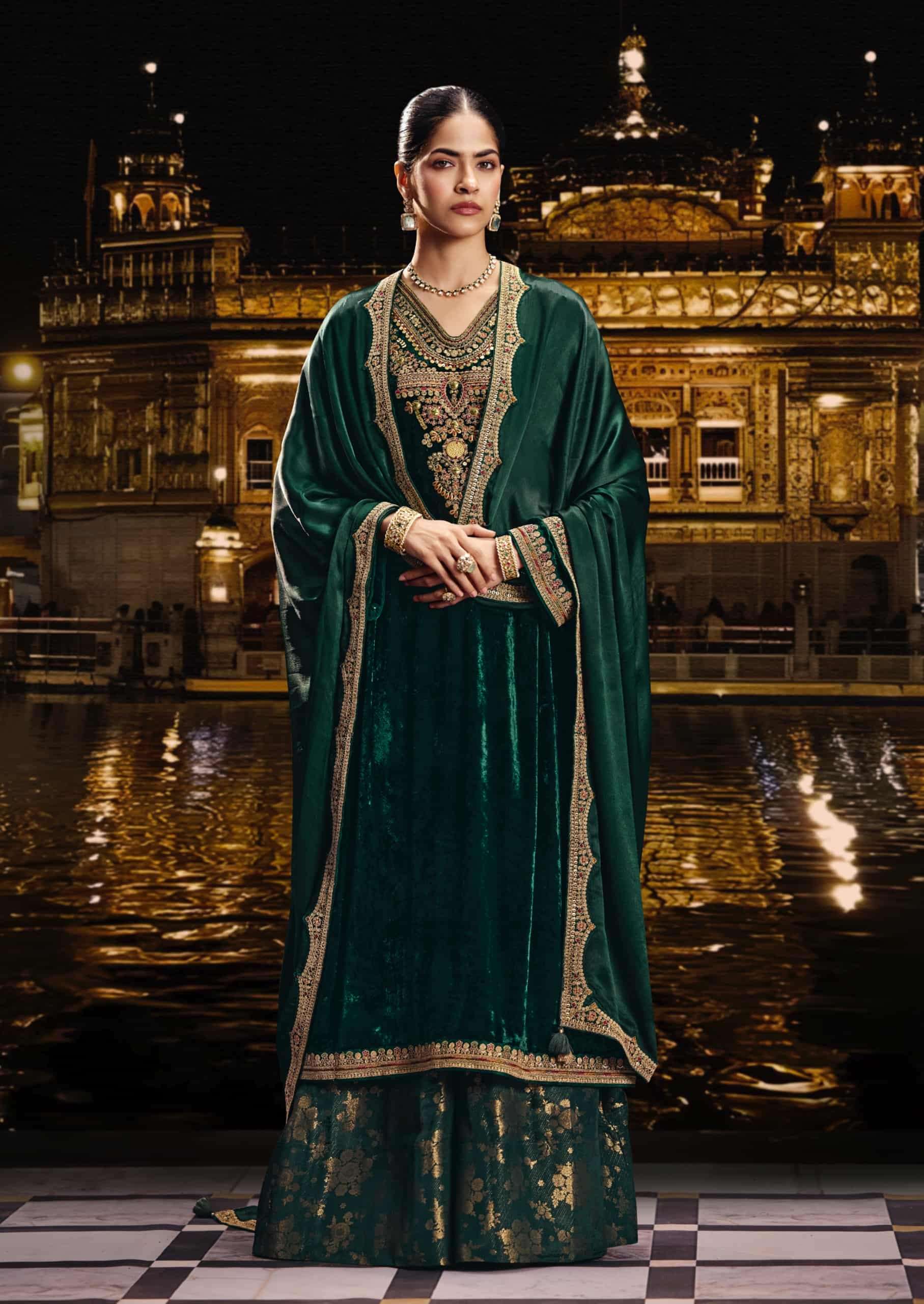 My Fashion Road Aiqa Sabr Latest Designer Velvet Dress | D-2 My Fashion Road Aiqa Sabr Latest Designer Velvet Dress | D-2