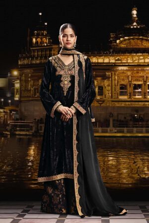 My Fashion Road Aiqa Sabr Latest Designer Velvet Dress | D-4