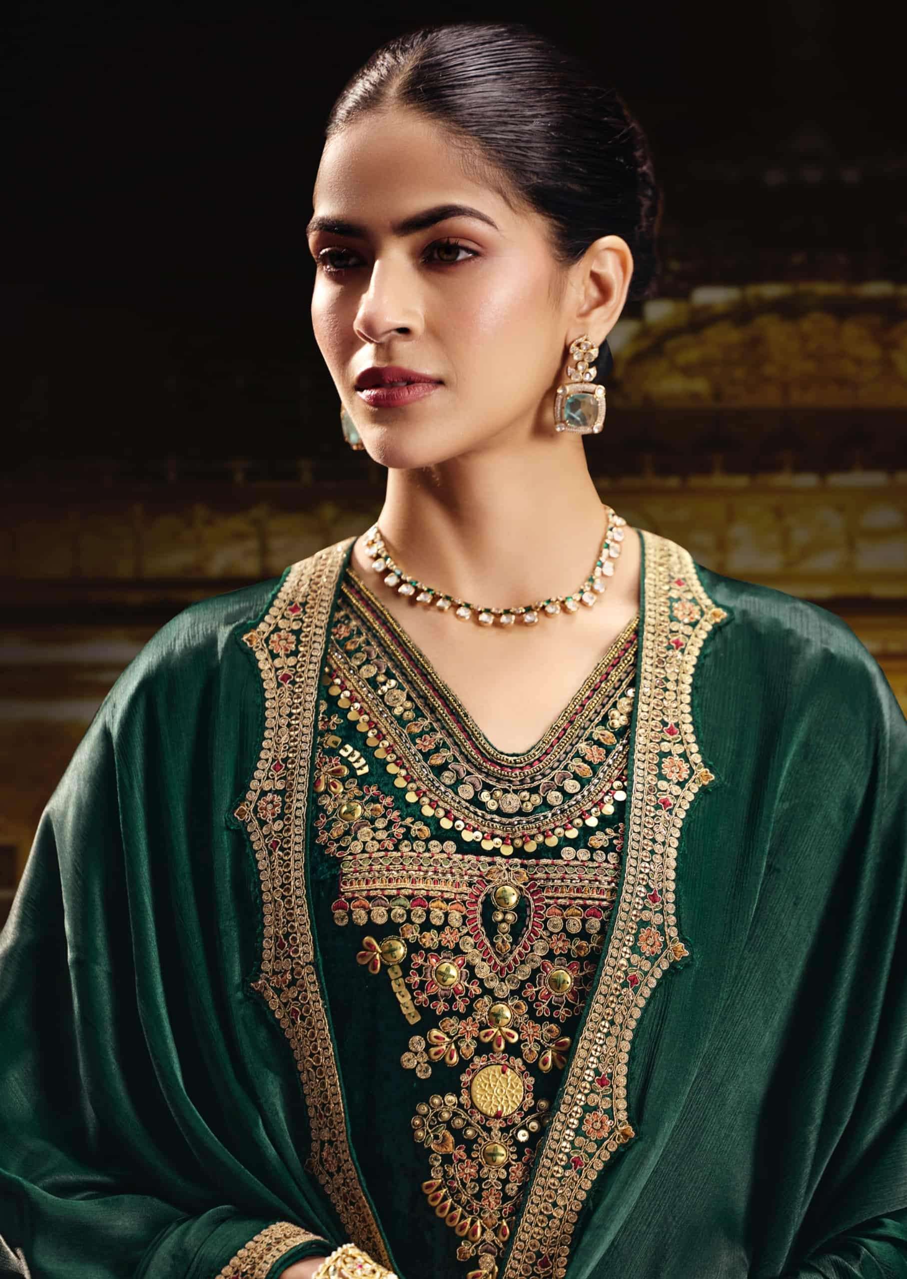 My Fashion Road Aiqa Sabr Latest Designer Velvet Dress | D-2 My Fashion Road Aiqa Sabr Latest Designer Velvet Dress | D-2