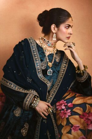 My Fashion Road Aiqa Zarnish Winter Collection Party Wear Velvet Dress | B-6