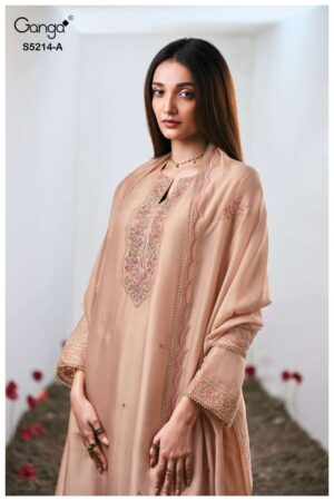 My Fashion Road Ganga Fashion Beyra Pure Bemberg Silk Suit | 5214-A