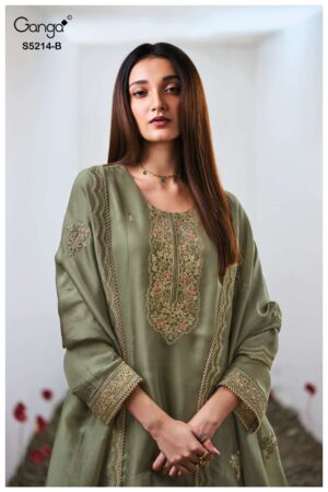 My Fashion Road Ganga Fashion Beyra Pure Bemberg Silk Suit | 5214-B