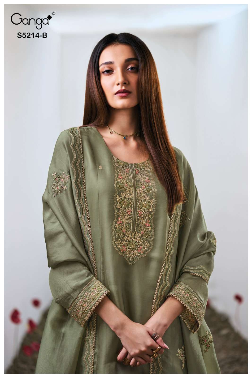 My Fashion Road Ganga Fashion Beyra Pure Bemberg Silk Suit | 5214-B My Fashion Road Ganga Fashion Beyra Pure Bemberg Silk Suit | 5214-B
