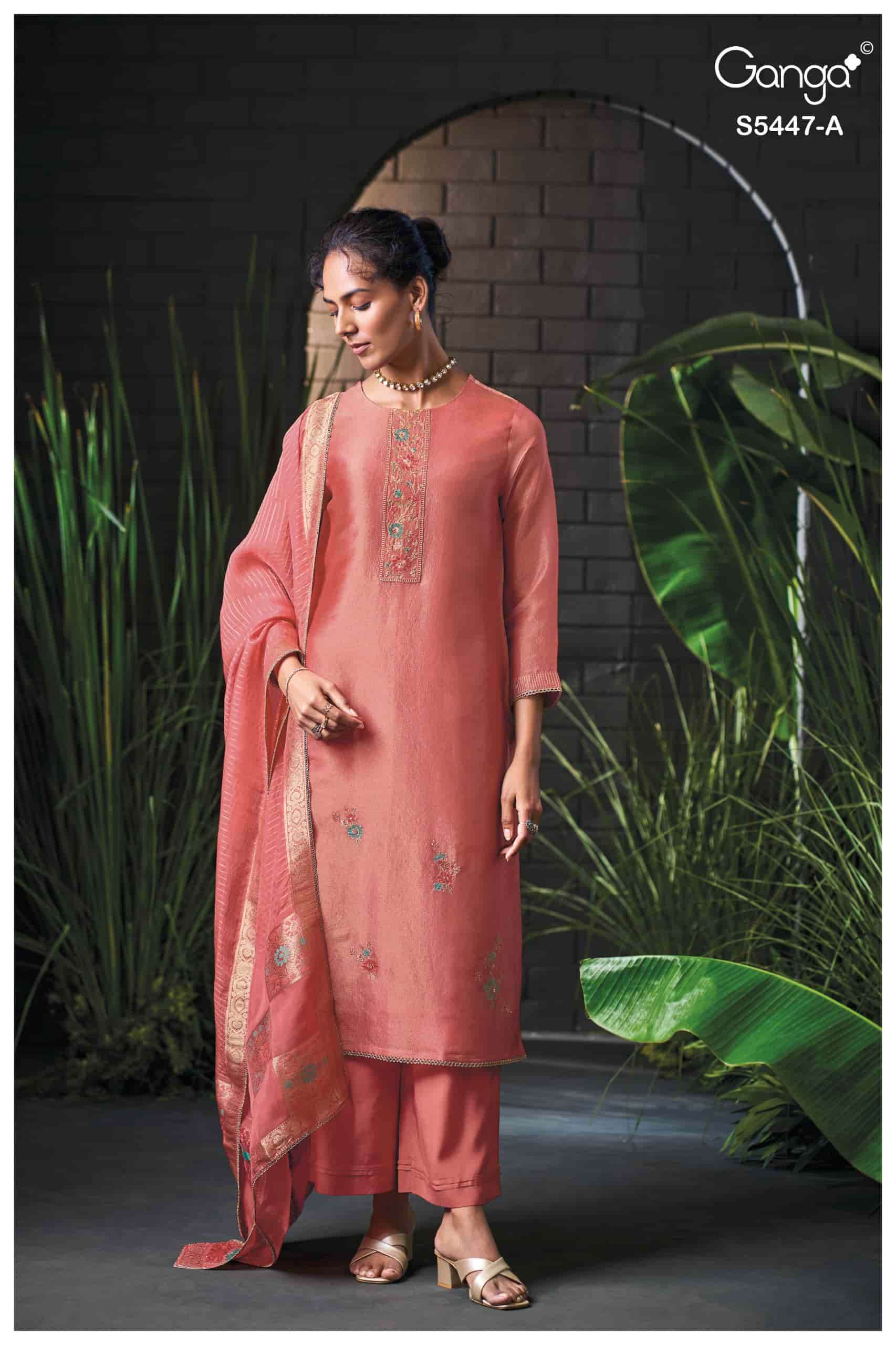 My Fashion Road Ganga Fashion Briony Premium Jacquard Silk Suit | 5447-A My Fashion Road Ganga Fashion Briony Premium Jacquard Silk Suit | 5447-A