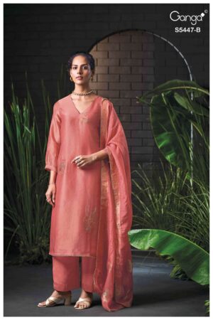 My Fashion Road Ganga Fashion Briony Premium Jacquard Silk Suit | 5447-B