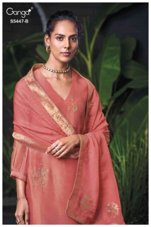 My Fashion Road Ganga Fashion Briony Premium Jacquard Silk Suit | 5447-B