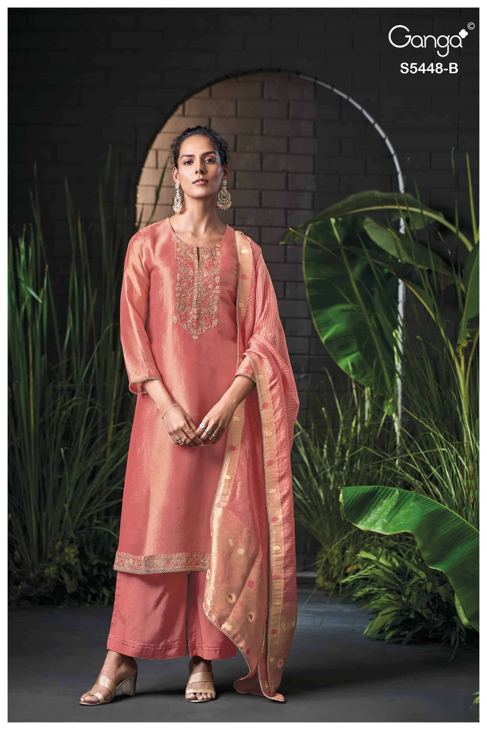 My Fashion Road Ganga Fashion Celvaya Designer Silk Party Wear Dress | 5448-B My Fashion Road Ganga Fashion Celvaya Designer Silk Party Wear Dress | 5448-B