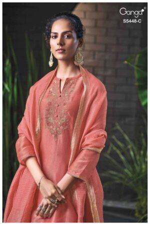 My Fashion Road Ganga Fashion Celvaya Designer Silk Party Wear Dress | 5448-B