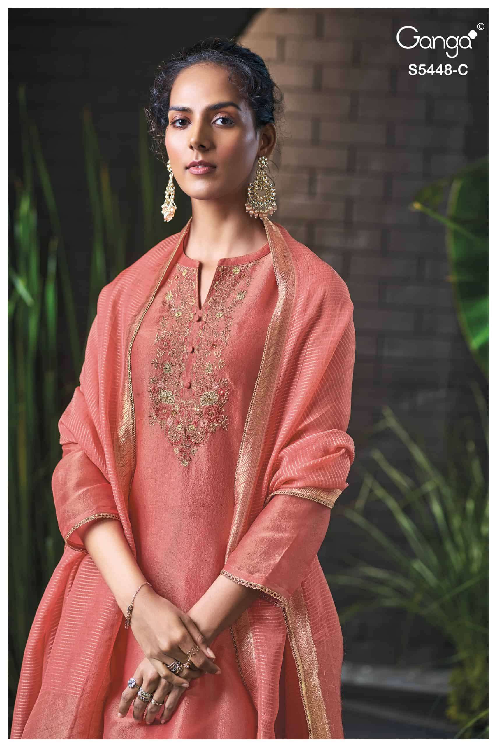 My Fashion Road Ganga Fashion Celvaya Designer Silk Party Wear Dress | 5448-B My Fashion Road Ganga Fashion Celvaya Designer Silk Party Wear Dress | 5448-B