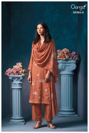 My Fashion Road Ganga Fashion Diansa Exclusive Wear Pashmina Dress | S5362-A