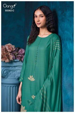My Fashion Road Ganga Fashion Diansa Exclusive Wear Pashmina Dress | S5362-C