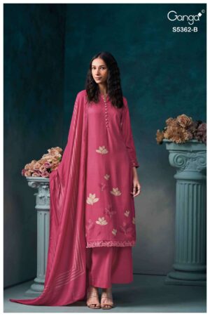 My Fashion Road Ganga Fashion Diansa Exclusive Wear Pashmina Dress | S5362-B
