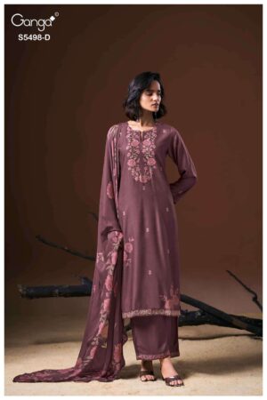 My Fashion Road Ganga Fashion Faeza Exclusive Winter Collection Dress | 5498-B