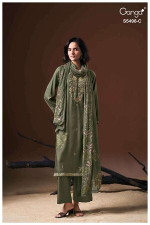 My Fashion Road Ganga Fashion Faeza Exclusive Winter Collection Dress | 5498-D