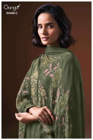 My Fashion Road Ganga Fashion Faeza Exclusive Winter Collection Dress | 5498-D