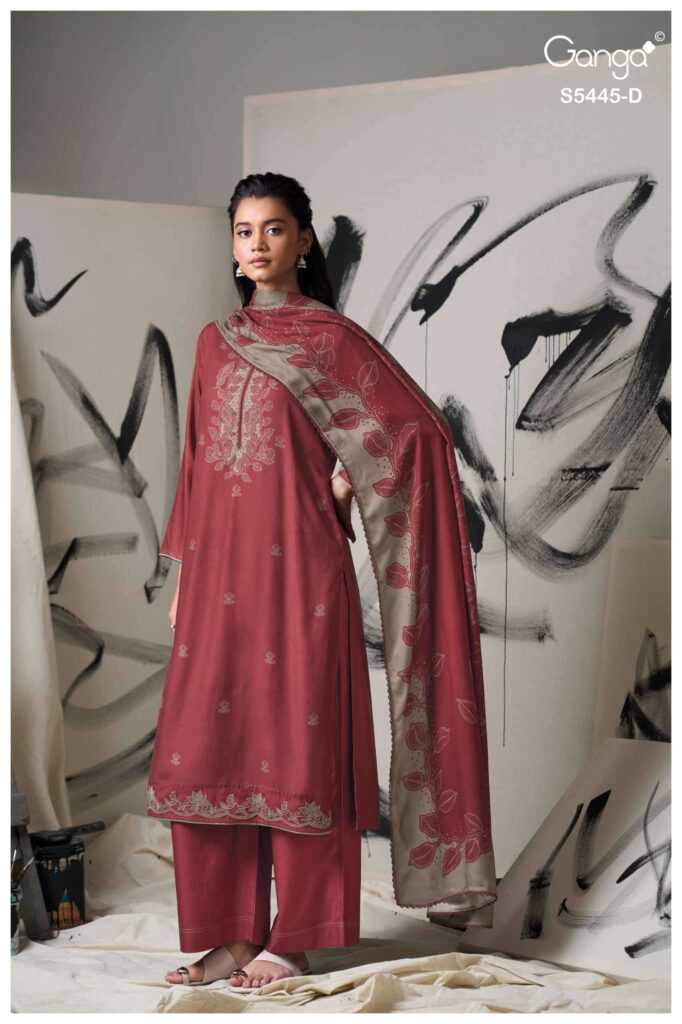 My Fashion Road Ganga Fashion Fiorella Winter Wear Ladies Dress | S5445-D