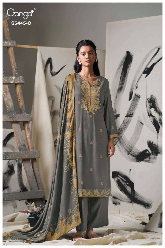My Fashion Road Ganga Fashion Fiorella Winter Wear Ladies Dress | S5445-C