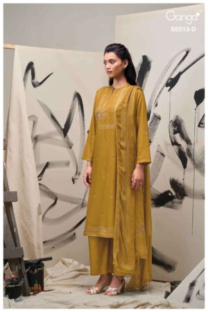 My Fashion Road Ganga Fashion Hennah Fancy Pashmina Salwar Suit | S5513-D