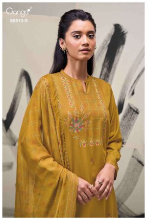 My Fashion Road Ganga Fashion Hennah Fancy Pashmina Salwar Suit | S5513-D