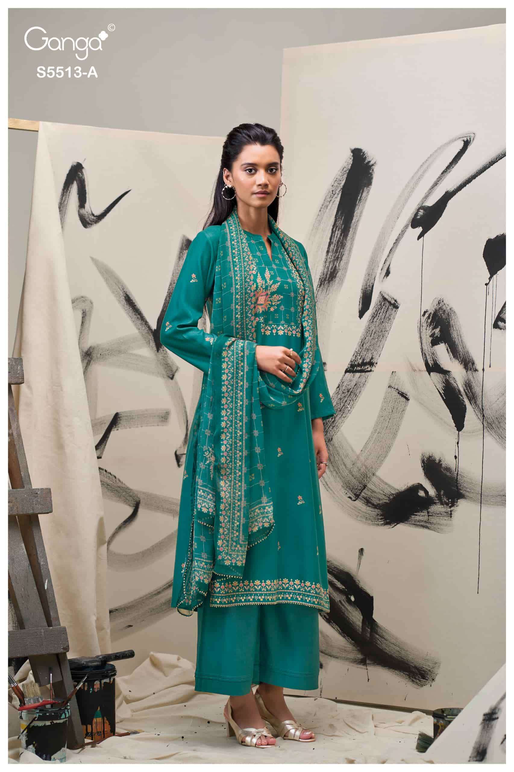My Fashion Road Ganga Fashion Hennah Fancy Pashmina Salwar Suit | S5513-A My Fashion Road Ganga Fashion Hennah Fancy Pashmina Salwar Suit | S5513-A