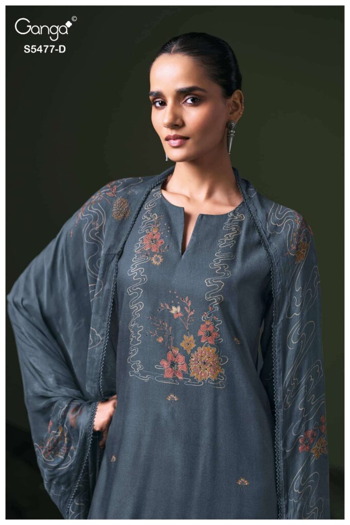 My Fashion Road Ganga Fashion Janine Exclusive Pashmina Salwar Suit | S5477-D