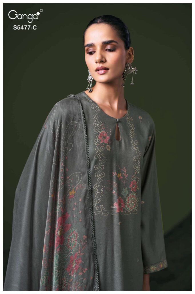 My Fashion Road Ganga Fashion Janine Exclusive Pashmina Salwar Suit | S5477-C