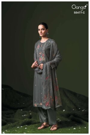 My Fashion Road Ganga Fashion Janine Exclusive Pashmina Salwar Suit | S5477-C
