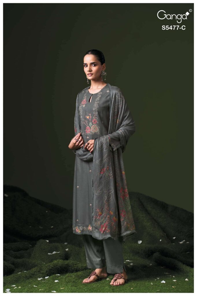 My Fashion Road Ganga Fashion Janine Exclusive Pashmina Salwar Suit | S5477-C