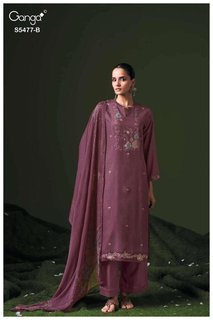 My Fashion Road Ganga Fashion Janine Exclusive Pashmina Salwar Suit | S5477-B