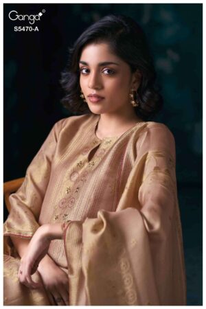 My Fashion Road Ganga Fashion Lubna Pure Kanjivaram Silk Suit | 5470-A