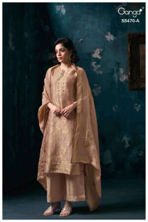My Fashion Road Ganga Fashion Lubna Pure Kanjivaram Silk Suit | 5470-A