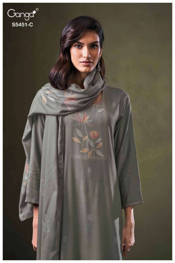 My Fashion Road Ganga Fashion Nasreen Fancy Pashmina Salwar Kameez | 5451-C