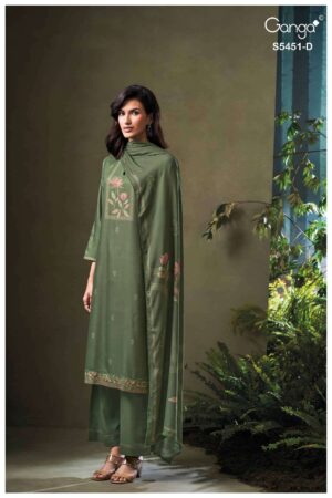 My Fashion Road Ganga Fashion Nasreen Fancy Pashmina Salwar Kameez | 5451-D