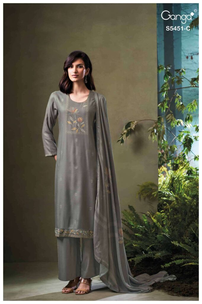 My Fashion Road Ganga Fashion Nasreen Fancy Pashmina Salwar Kameez | 5451-C
