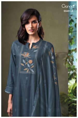 My Fashion Road Ganga Fashion Nasreen Fancy Pashmina Salwar Kameez | 5451-A