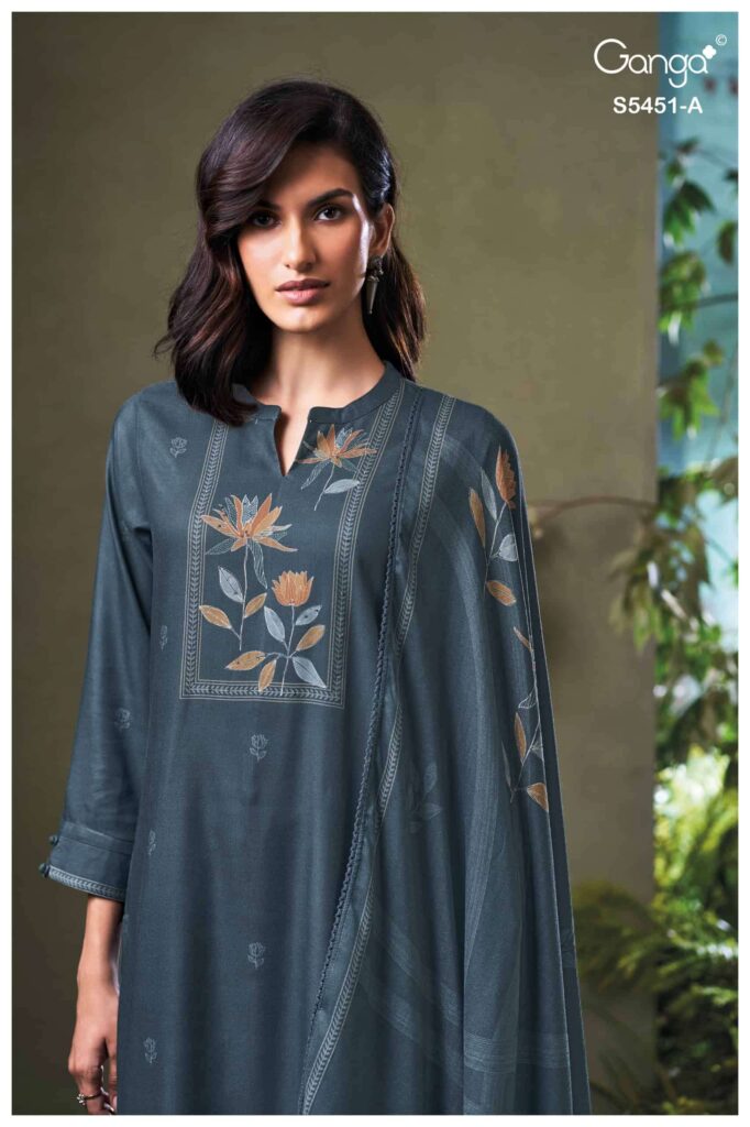 My Fashion Road Ganga Fashion Nasreen Fancy Pashmina Salwar Kameez | 5451-A