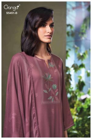 My Fashion Road Ganga Fashion Nasreen Fancy Pashmina Salwar Kameez | 5451-B