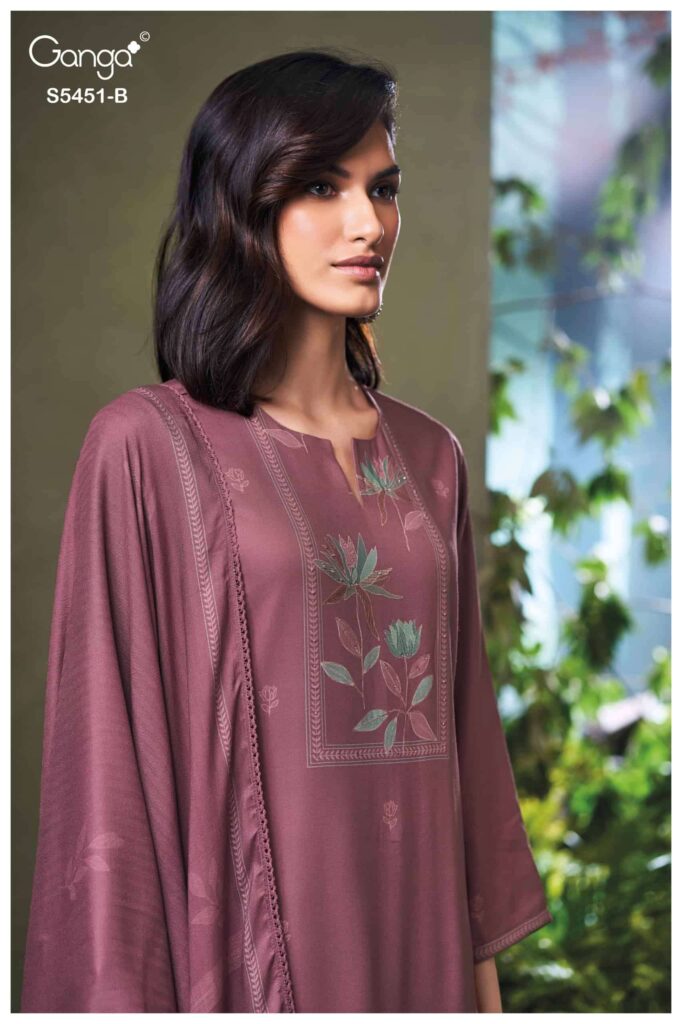 My Fashion Road Ganga Fashion Nasreen Fancy Pashmina Salwar Kameez | 5451-B