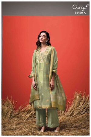 My Fashion Road Ganga Fashion Peyra Pure Kanjivaram Silk Suit | S5479-B